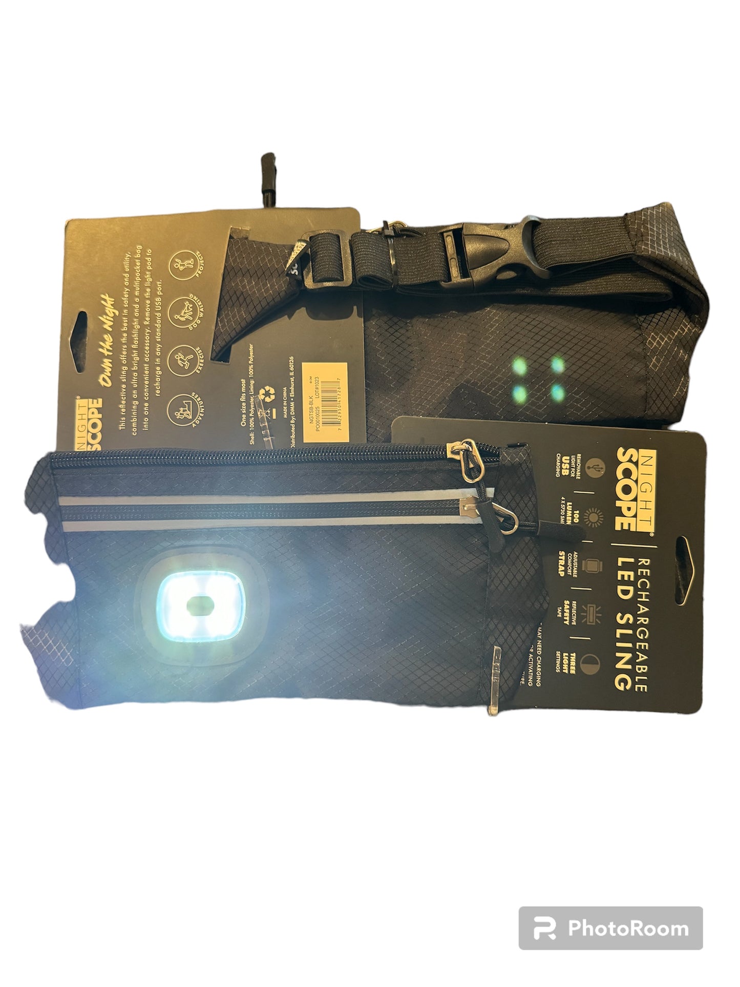 Light up sling bag