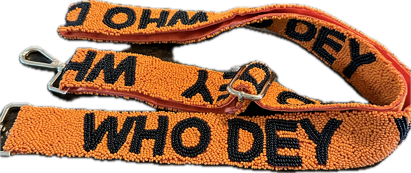 "WHO DEY" Purse Strap