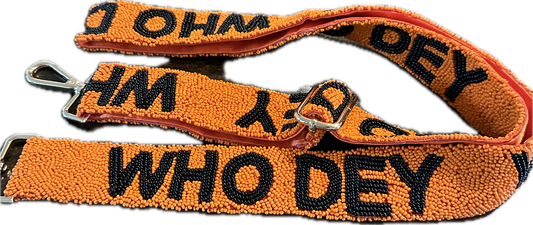 "WHO DEY" Purse Strap